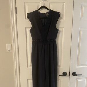 Navy blue jumpsuit with lace details - size small